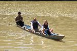 Stefan und Renate mit dem Einbaum unterwegs auf dem Río Arajuno<br />© A.Schmitz