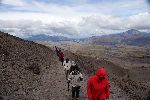 Aufstieg zum Refugio am Vulkan Cotopaxi