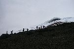 Aufstieg zum Refugio am Vulkan Cotopaxi<br />Fotografiert von C.Diaz