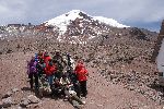 Gruppenfoto am Vulkan Chimborazo