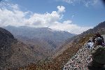 Blick auf die Zugstrecke Alausí–Teufelsnase (Nariz del Diablo)