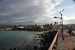 Uferpromenade von Puerto Baquerizo Moreno am Morgen