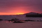 Sonnenuntergang am Strand von Puerto Villamil (Isla Isabela)